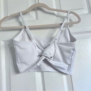 VS Pink White Back Twist Front Sport Bra